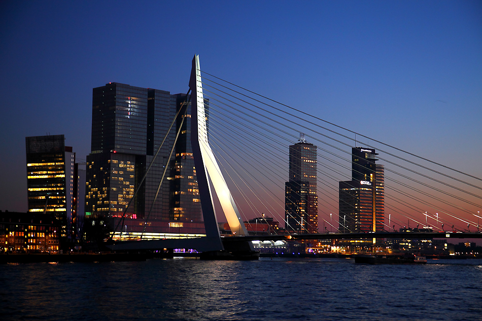 sunset in Rotterdam